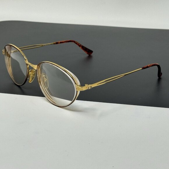Christian Dior Eyeglasses 2863 41 Gold & Tortoise Red 56 []16-140 - Picture 2 of 16